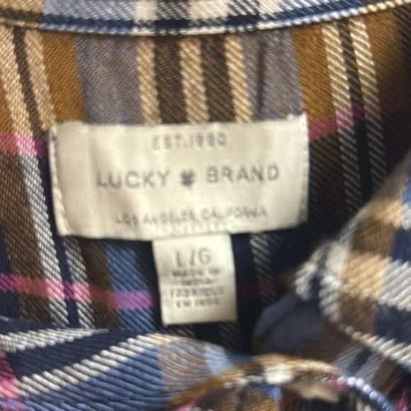 Lucky Brand Button Up Shirt Womens Large EUC - Picture 3 of 4